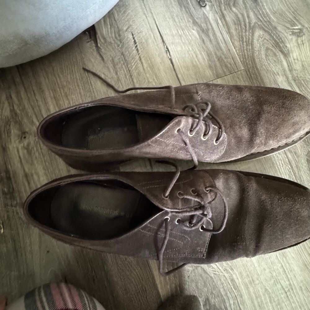John Varvatos USA Brown Suede Oxford Dress Shoes Lace-Up Men’s 11M guc